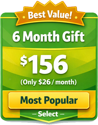 6 Months Gift Card TEST