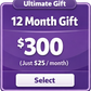 12 Months Gift Card