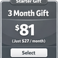 3 Months Gift Card